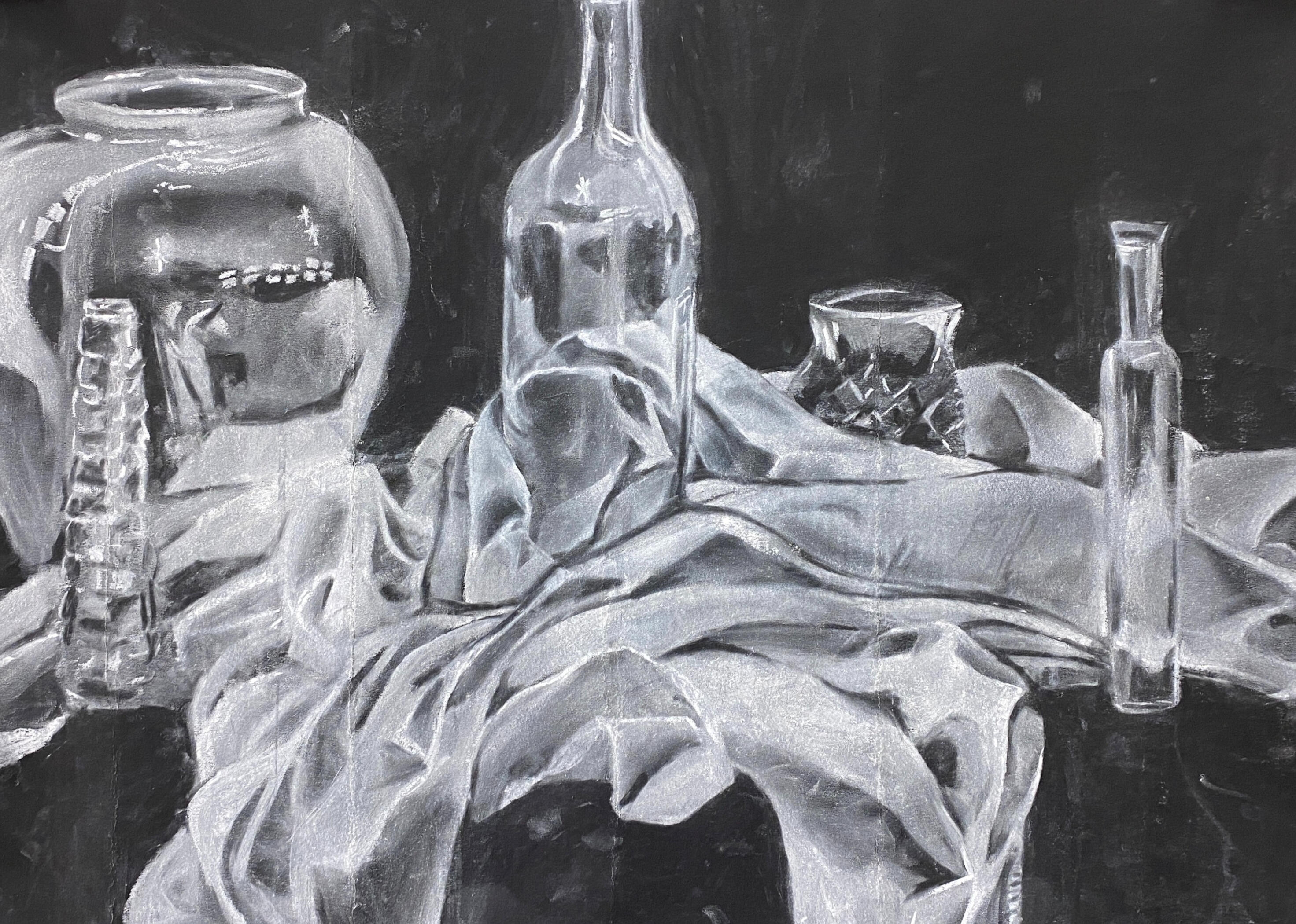 Untitled, 2023, chalk on paper, 19 x 25 in
